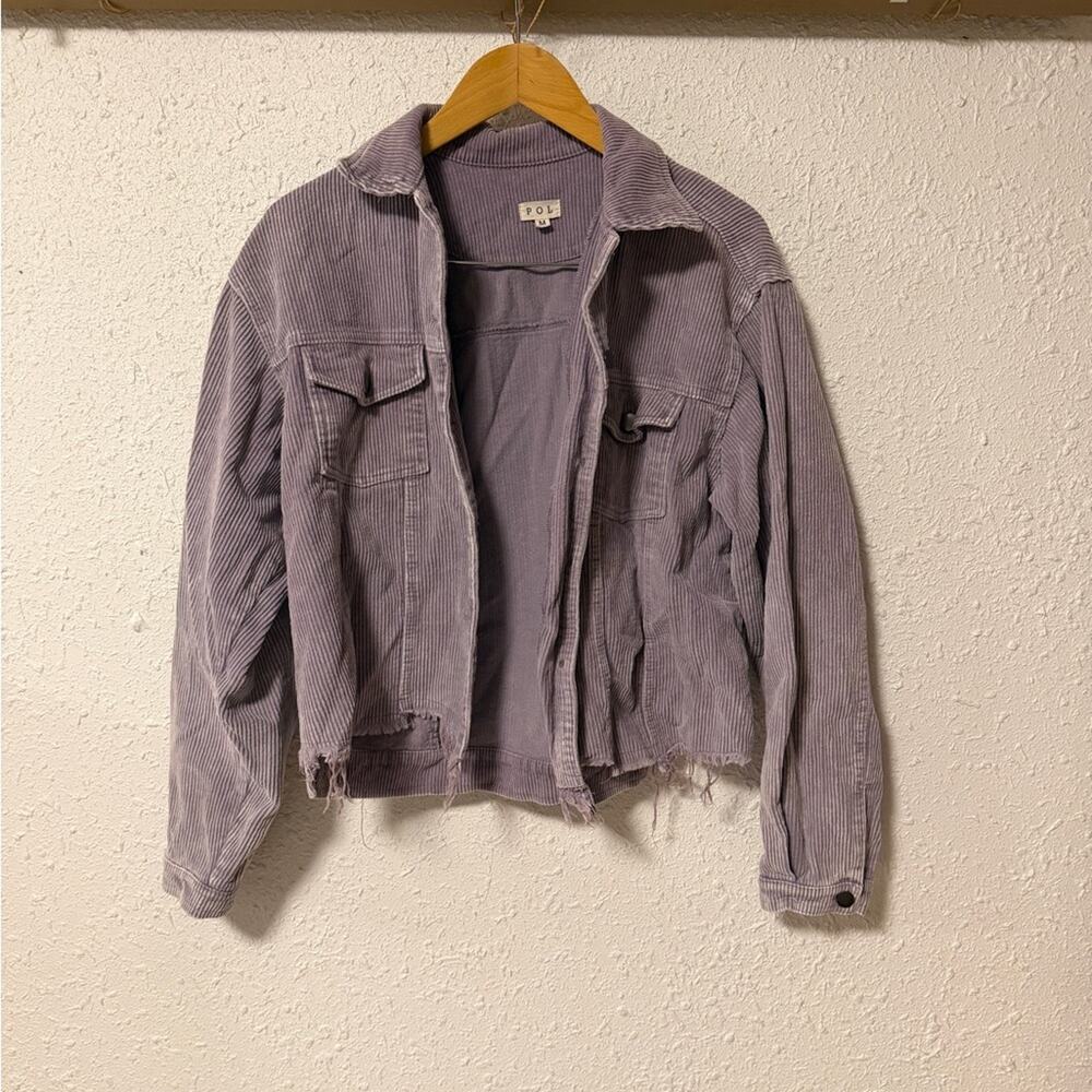 POL Lavender Corduroy Jacket